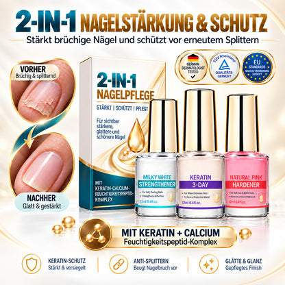 💜💅 Fliederfarbener Glanz-Nagelhärter | Leichtes Serum spendet Feuchtigkeit, stärkt die Nagelplatte & reduziert das Risiko von Nagelschäden
