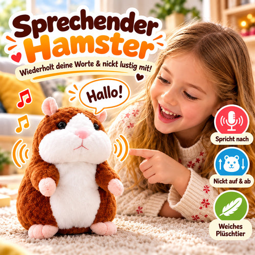 🥳2026 VERKAUFSHIT🥳💞ÜBER 50.000 VERKAUFT! 🐹✨ 50 % RABATT! Sprechender Plüschhamster – wiederholt alles, was du sagst, und wackelt dabei mit dem Kopf. Lustiger Spaß für Kinder & Erwachsene. Ideal zum Verschenken und zur Unterhaltung deiner Haustiere! 🎁💚