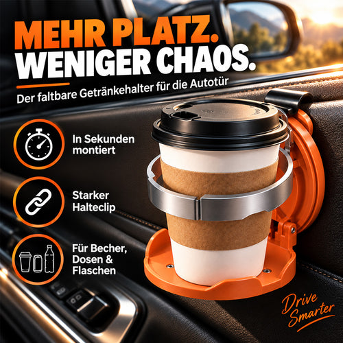 📢📢40% OFF !! ⏰Multifunctional Foldable Car Door Cup Holder Large Diameter Drink and Water Bottle Storage Rack