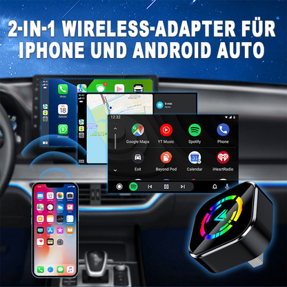 🚗📱 2-in-1-WLAN-Adapter: Kabellos Auto-Connect für iPhone & Android – Fahrsicherheit & Freiheit genießen! 🔋🎉