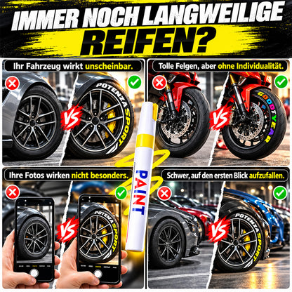 🌈Reifen-Schriftzug-Marker | Verleihe deinen Rädern einen individuellen Look✨