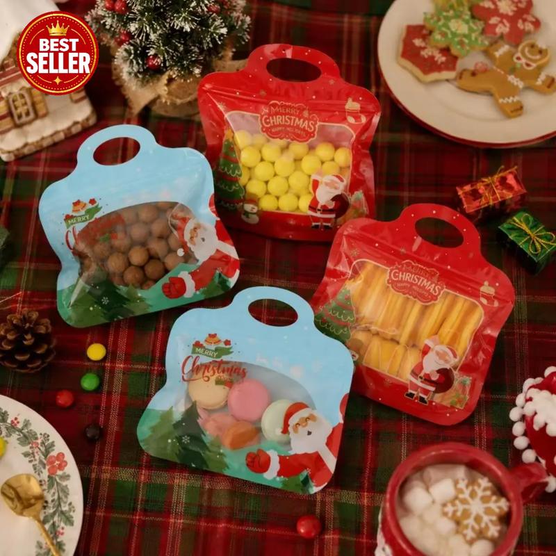 💖 NUR HEUTE: 50 % RABATT! 🎁 Einfach befüllen, einfach verschließen – Weihnachtliche selbstverschließende Geschenktüten mit Weihnachtsmann- & Schneemann-Motiv 🎄 Ideal für Plätzchen, Schokolade & kleine Geschenke 🎅⛄
