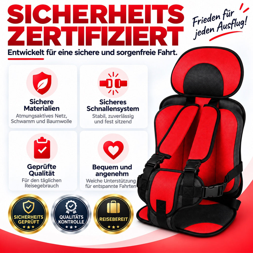 🧒 50% OFF NOW! 🚗 Foldable Child Car Safety Seat – Lightweight, Portable & Fits 0-12 Years – For Cars, Planes & Trains 🛡️