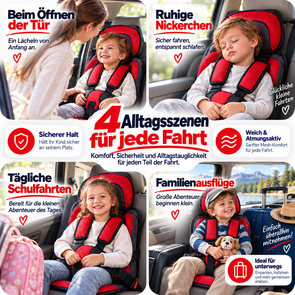 🧒 50% OFF NOW! 🚗 Foldable Child Car Safety Seat – Lightweight, Portable & Fits 0-12 Years – For Cars, Planes & Trains 🛡️