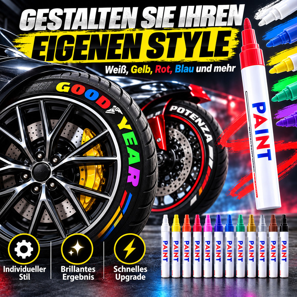 🌈Reifen-Schriftzug-Marker | Verleihe deinen Rädern einen individuellen Look✨