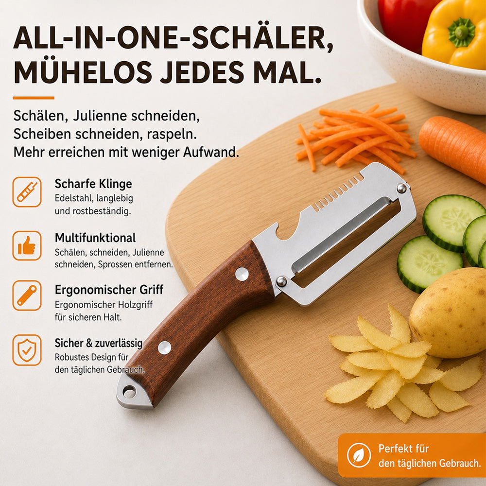 🔪🥬1 KAUFEN – 1 GRATIS ERHALTEN: Multifunktionaler Sparschäler 🥔🥕 🔥