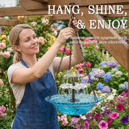 upsell🔥💐 FRÜHLINGSTAG SALE - 50 % RABATT ⚡ ÜBER 50.000 VERKAUFT! 🐦 Solar Hänge-Vogelbad – Brunnen oder Vogelfutterspender