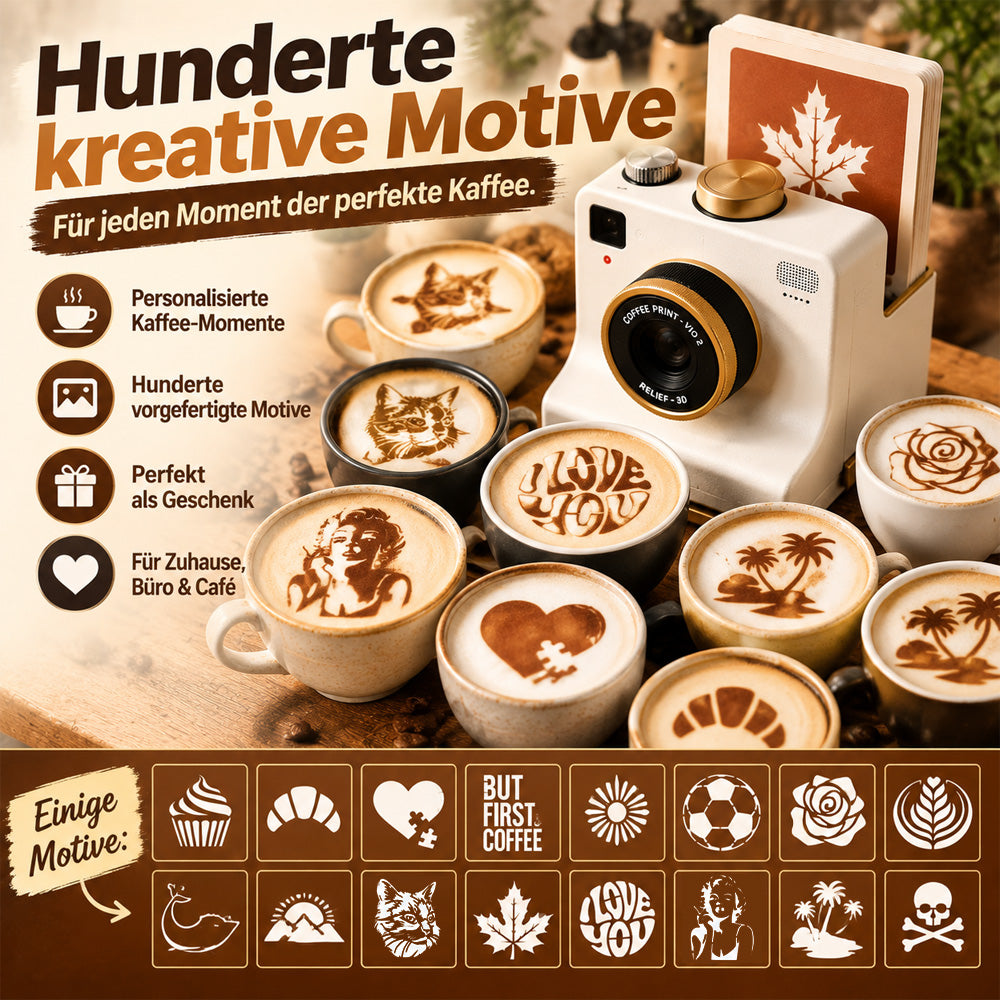 ☕ 50% RABATT!✨Retro-Kaffeekamera für kreative Kaffeemomente