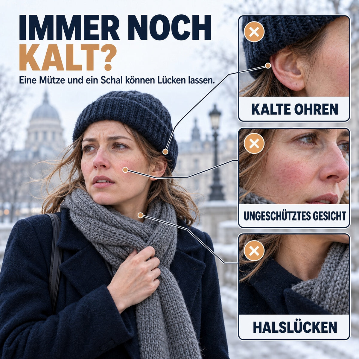 upsell❄️ 3-in-1 Winter-Sturmhaube – Winddichter Fleece-Gesichtsschutz für Damen & Herren, warm & kuschelig für Ski, Radfahren & Outdoor 🧣