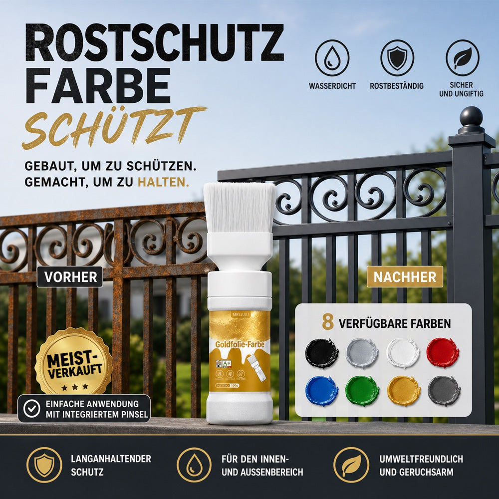 🥳50% RABATT｜Über 50.000 verkauft! Wasserbasierende Metallic-Silberfarbe mit integriertem Pinsel, überdeckt Kratzer und Flecken, frischt Ihr Zuhause auf