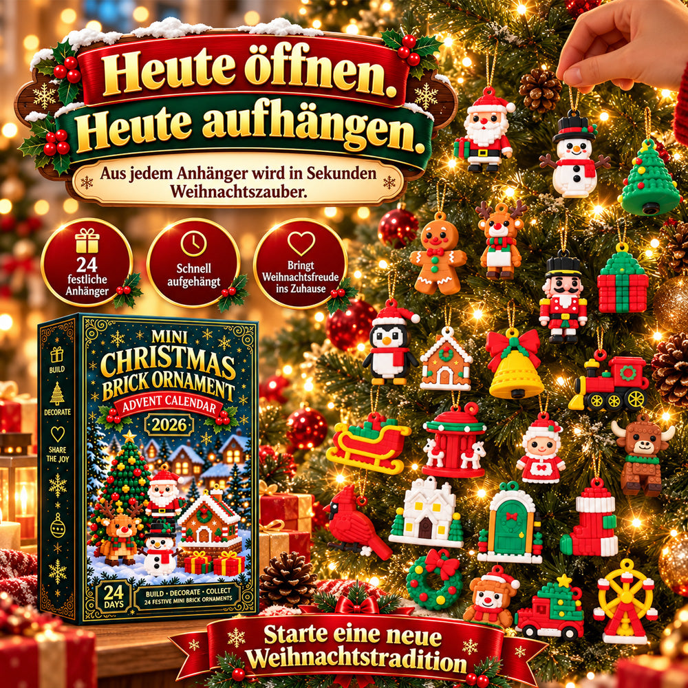 🎄Vergiss langweilige Adventskalender – entdecke 24 Tage voller Bauspaß 🧱, Überraschungen 🎁 und Weihnachtsstimmung ✨: Baue jeden Tag eine neue Mini-Weihnachtsdekoration und lass deinen Weihnachtsbaum Tag für Tag wachsen.