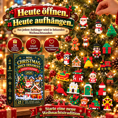 🎄Vergiss langweilige Adventskalender – entdecke 24 Tage voller Bauspaß 🧱, Überraschungen 🎁 und Weihnachtsstimmung ✨: Baue jeden Tag eine neue Mini-Weihnachtsdekoration und lass deinen Weihnachtsbaum Tag für Tag wachsen.