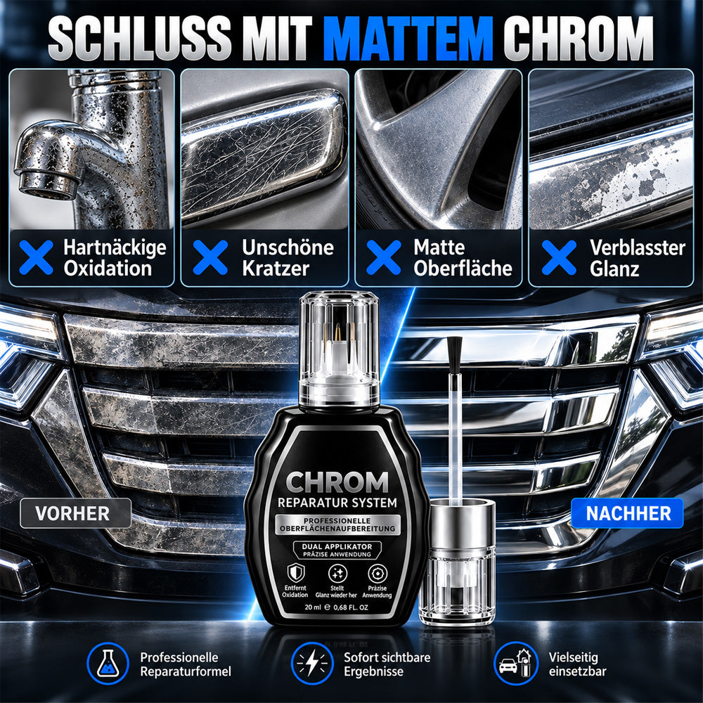 🚗 Chrompflege 2-in-1 – Entfernt Oxidation & Bringt Metalloberflächen Zum Strahlen