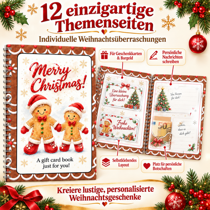 🎁50 % RABATT – Perfekt für Weihnachten! 🎅 🎄 Weihnachts-Geschenkkartenalbum – DIY Spiralalbum für persönliche Geschenke 👍