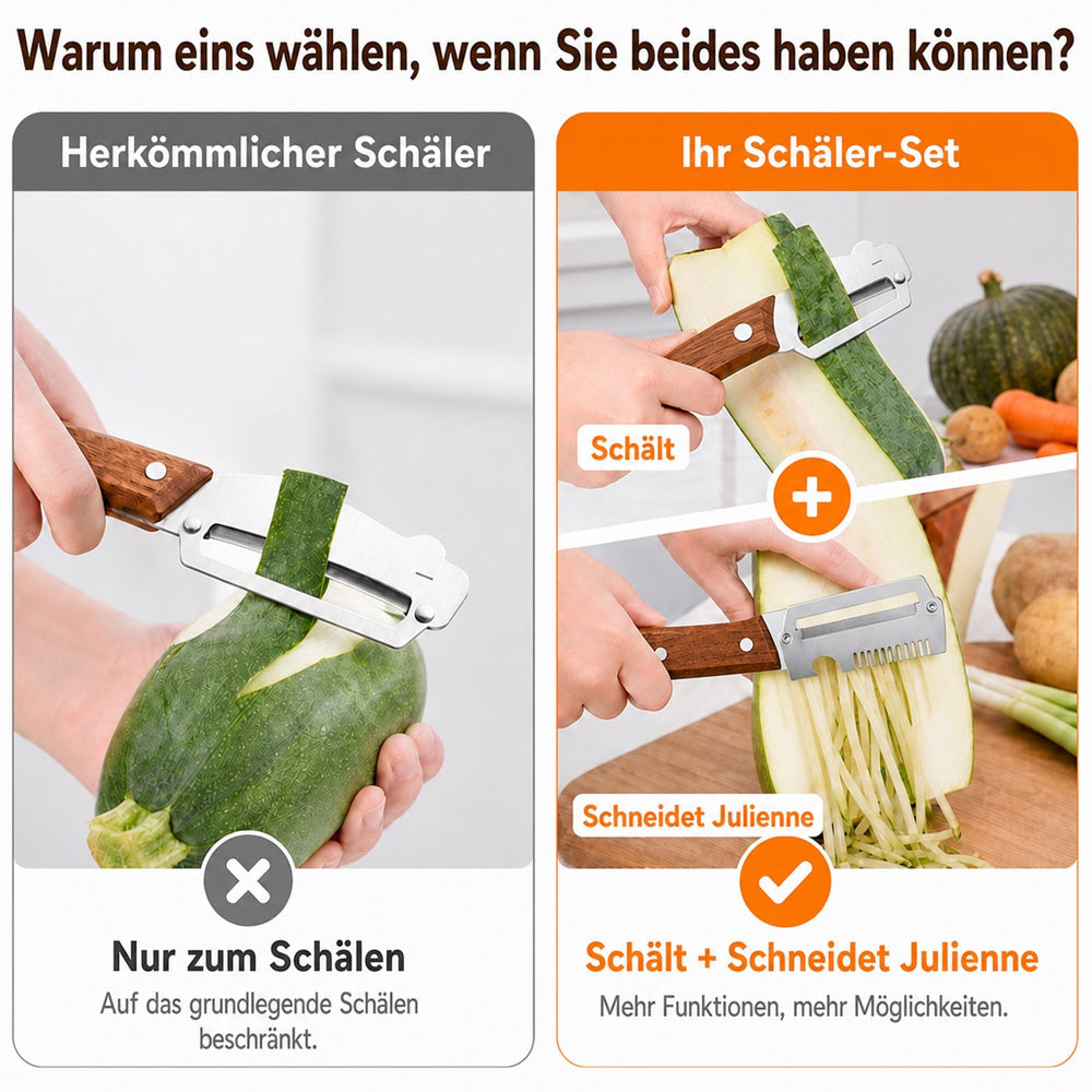 🔪🥬1 KAUFEN – 1 GRATIS ERHALTEN: Multifunktionaler Sparschäler 🥔🥕 🔥