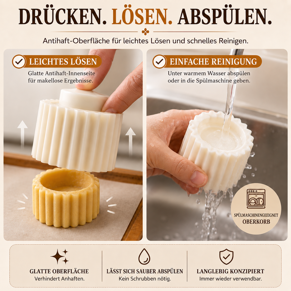 UPSELL🍪✨ Doppelseitige Teigform – Verschiedene Formen auf jeder Seite, perfektes Verschließen für Empanadas, Kekse und Teigtaschen 🍪👌