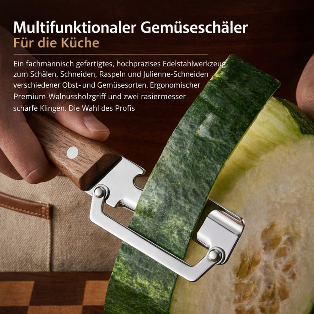🥕🔥 Multifunktionaler Gemüseschäler für die Küche – Rostfreie Klinge, Ergonomischer Griff & Ideal für Obst & Gemüse ✨