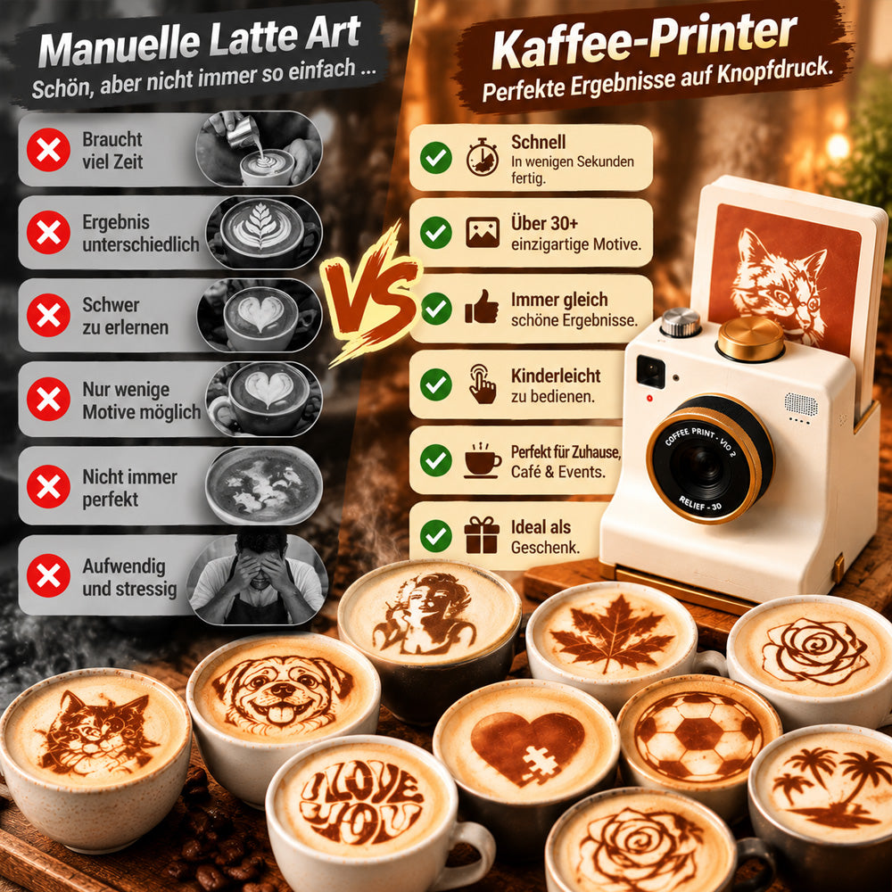 ☕ 50% RABATT!✨Retro-Kaffeekamera für kreative Kaffeemomente