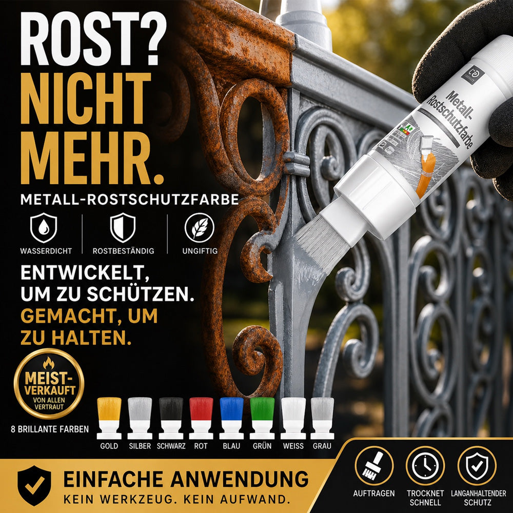 🥳50% RABATT｜Über 50.000 verkauft! Wasserbasierende Metallic-Silberfarbe mit integriertem Pinsel, überdeckt Kratzer und Flecken, frischt Ihr Zuhause auf