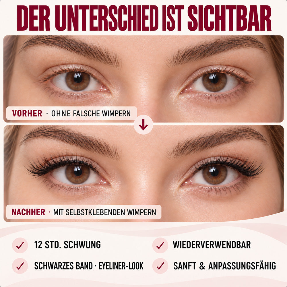 🌺Glue-Free Self-Adhesive Lashes – 3-Second, Natural & Reusable