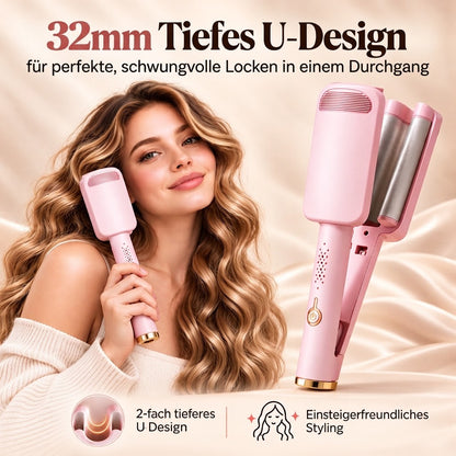 ✨ 💈 50 % RABATT! LIMITIERTES ANGEBOT 💐 Wellen-Lockenstab – Müheloses Styling durch Einklemmen und Halten, spart Zeit bei Ihrem täglichen Styling