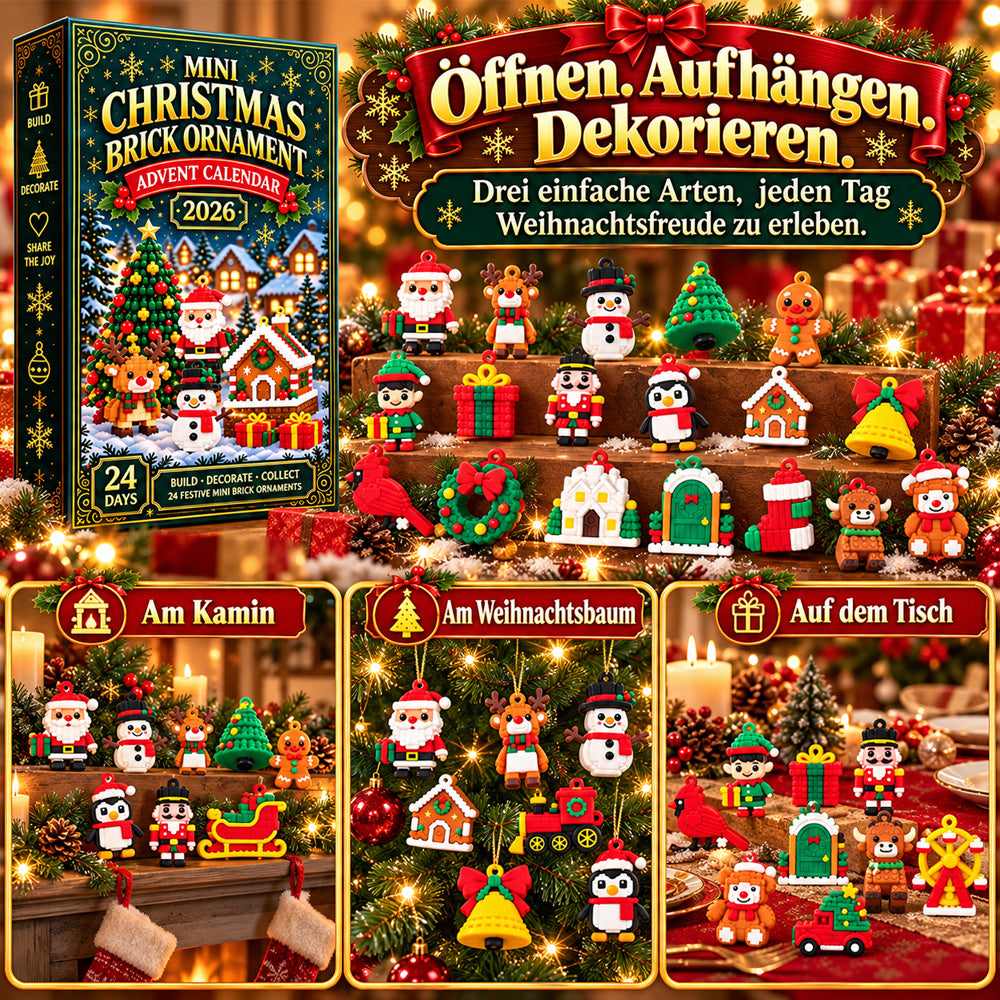 🎄Vergiss langweilige Adventskalender – entdecke 24 Tage voller Bauspaß 🧱, Überraschungen 🎁 und Weihnachtsstimmung ✨: Baue jeden Tag eine neue Mini-Weihnachtsdekoration und lass deinen Weihnachtsbaum Tag für Tag wachsen.