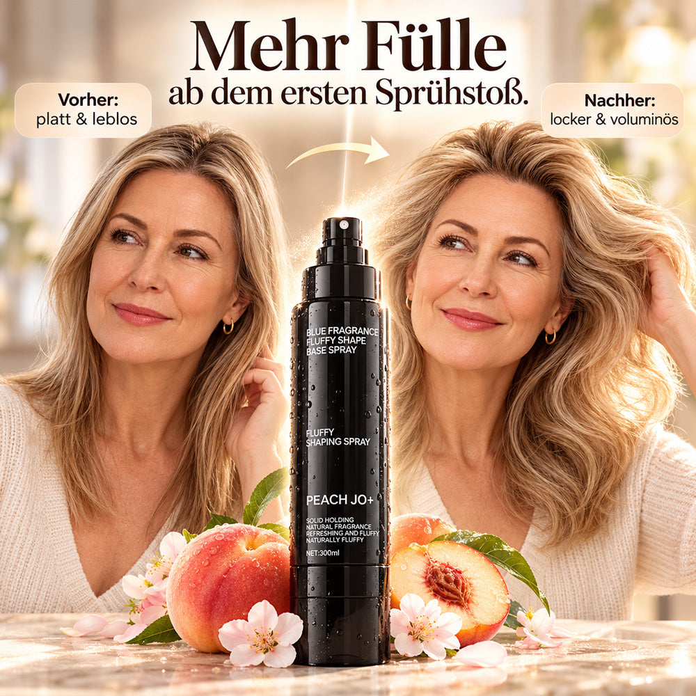🏆🎁50% RABATT!✨🍑Haar‑Volumen‑Spray mit Pfirsichduft – Fülle & Halt ohne Verkleben – Ideal für feines & glattes Haar 💨