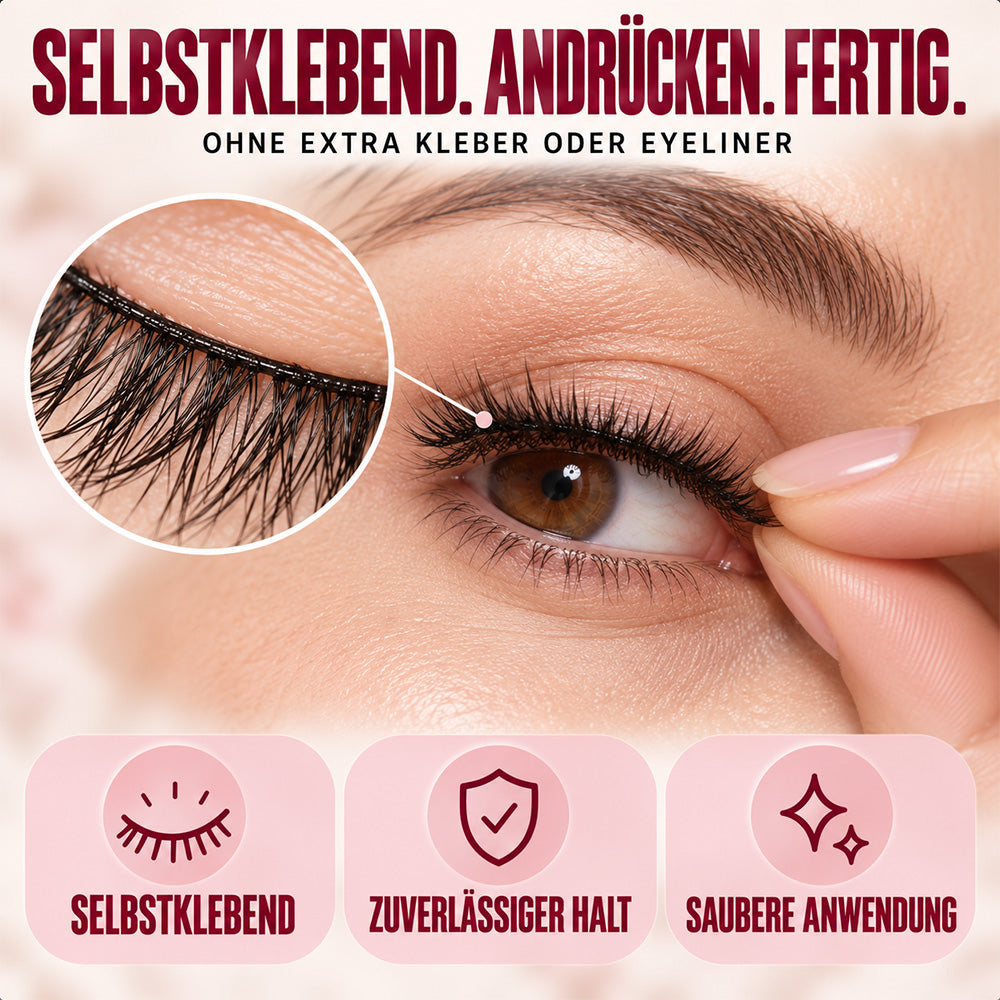 🌺Glue-Free Self-Adhesive Lashes – 3-Second, Natural & Reusable