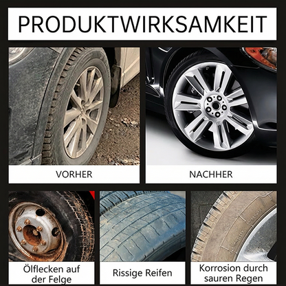 🛞✨ Hochleistungs-Reifen- & Felgenwachs – Tiefschwarzer Glanz, UV-Schutz & Langzeitversiegelung🚘✨