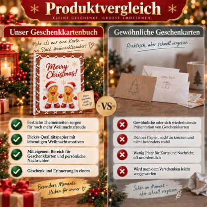 🎁50 % RABATT – Perfekt für Weihnachten! 🎅 🎄 Weihnachts-Geschenkkartenalbum – DIY Spiralalbum für persönliche Geschenke 👍