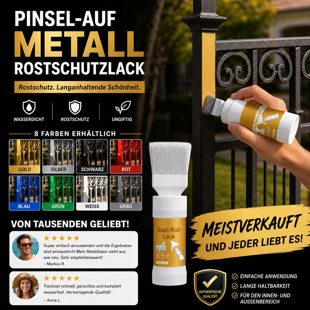 🥳50% RABATT｜Über 50.000 verkauft! Wasserbasierende Metallic-Silberfarbe mit integriertem Pinsel, überdeckt Kratzer und Flecken, frischt Ihr Zuhause auf