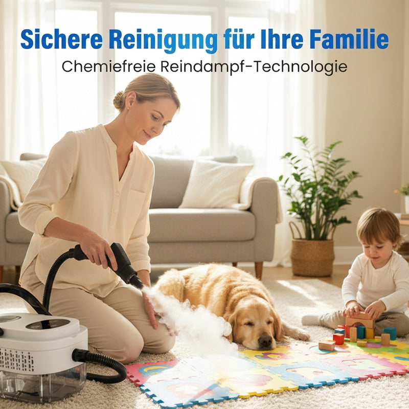 upsell 60% off📢📢50% Rabatt  !!!⏰Hochdruck-Dampfreiniger mit LCD-Display｜Vielseitig für Zuhause, Auto & Küche｜Effektiv gegen Fett & Bakterien✨