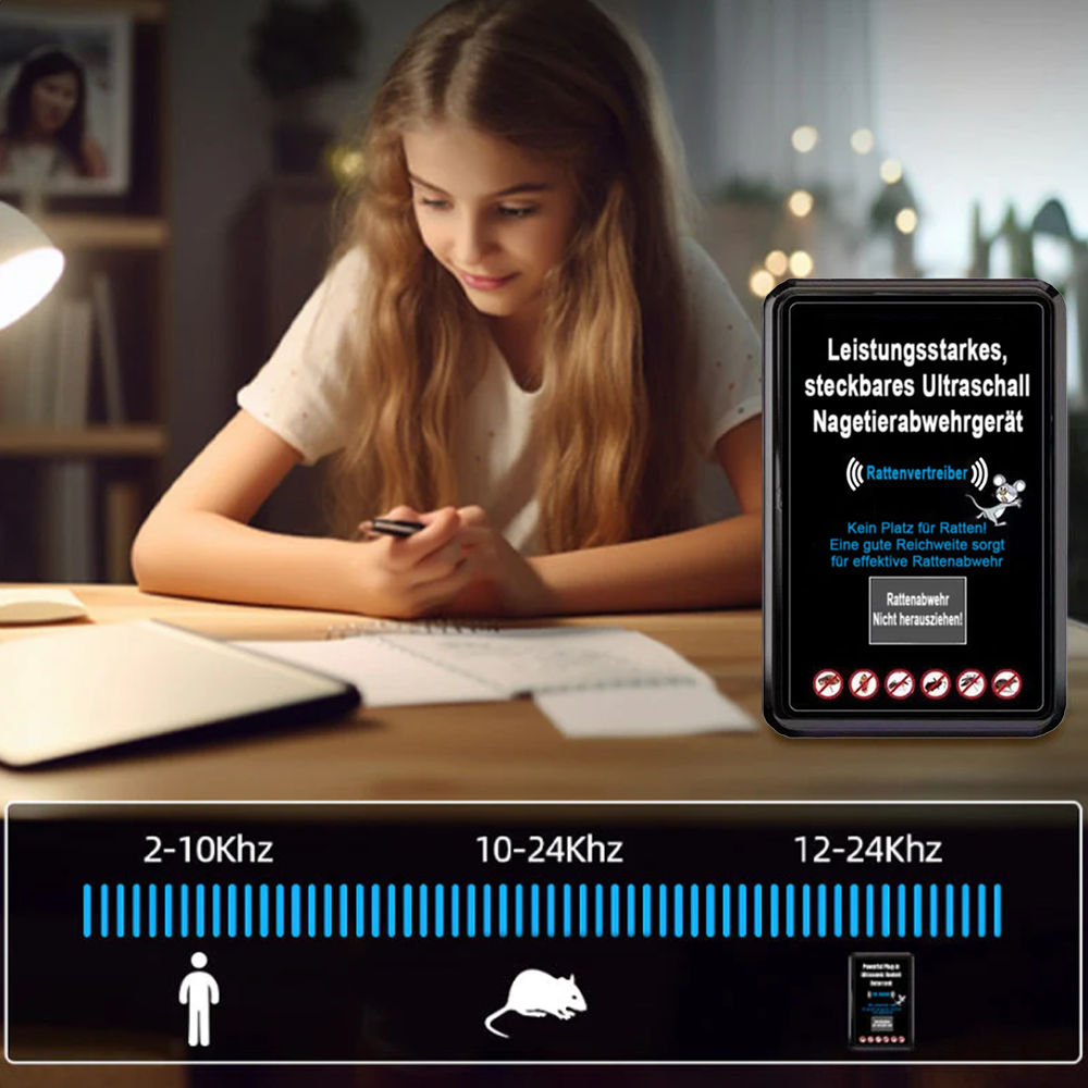 Leistungsstarkes Plug-In-Ultraschall-Nagetierabwehrmittel