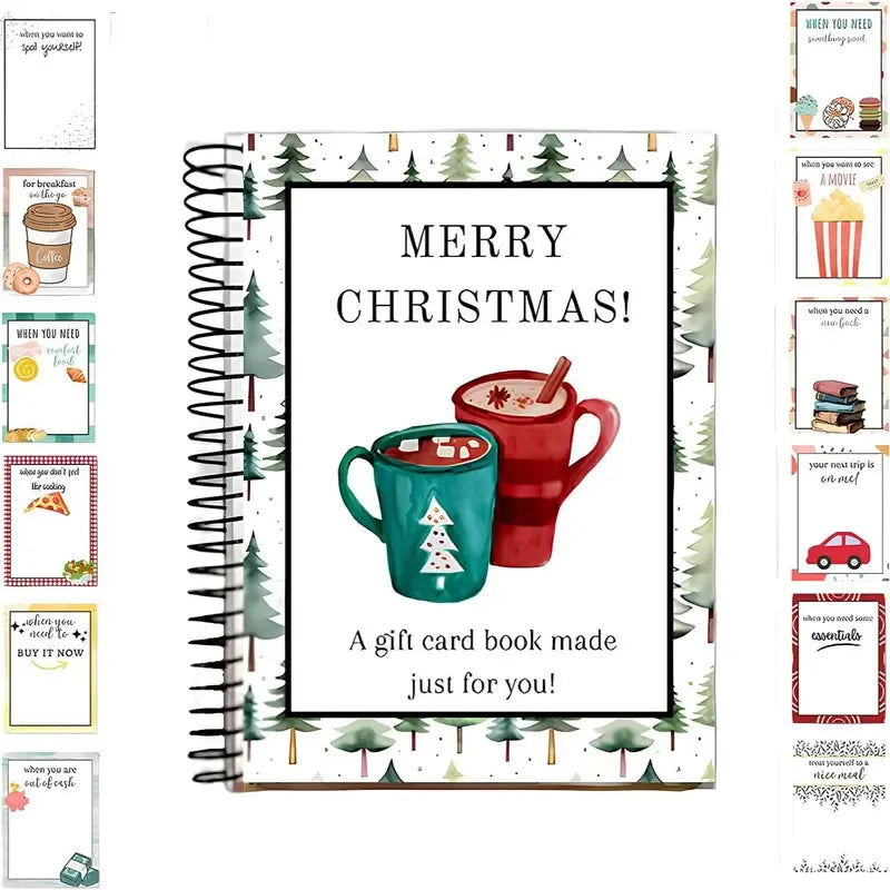 🎁50 % RABATT – Perfekt für Weihnachten! 🎅 🎄 Weihnachts-Geschenkkartenalbum – DIY Spiralalbum für persönliche Geschenke 👍