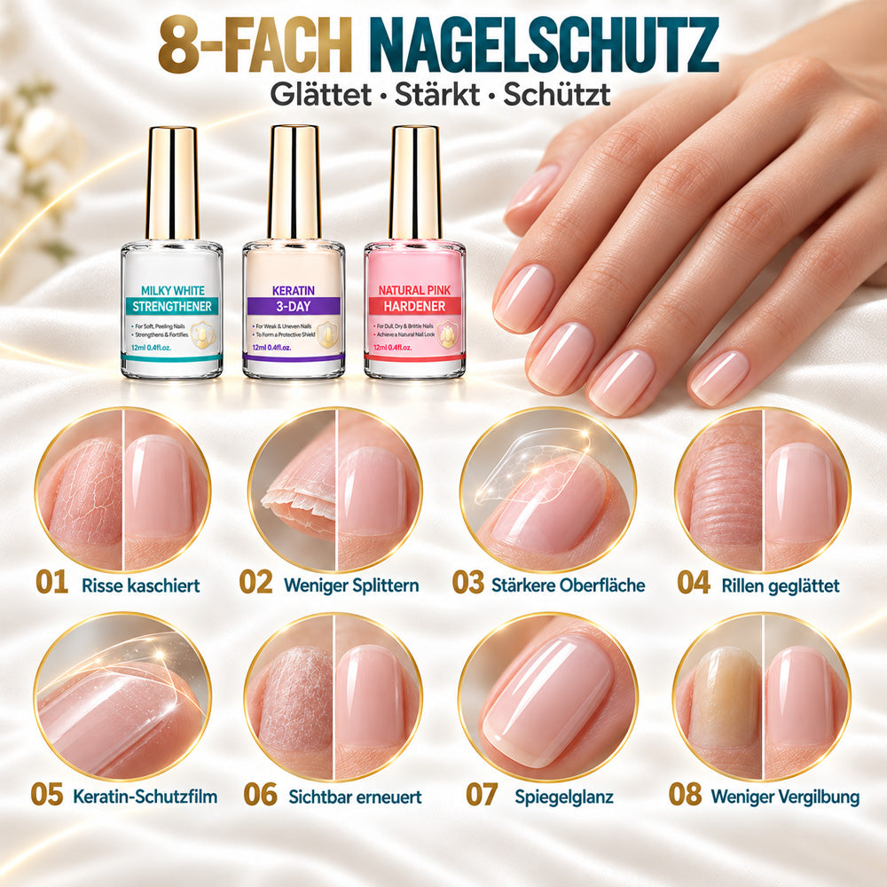 💜💅 Fliederfarbener Glanz-Nagelhärter | Leichtes Serum spendet Feuchtigkeit, stärkt die Nagelplatte & reduziert das Risiko von Nagelschäden