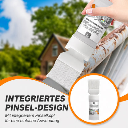 🥳50% RABATT｜Über 50.000 verkauft! Wasserbasierende Metallic-Silberfarbe mit integriertem Pinsel, überdeckt Kratzer und Flecken, frischt Ihr Zuhause auf