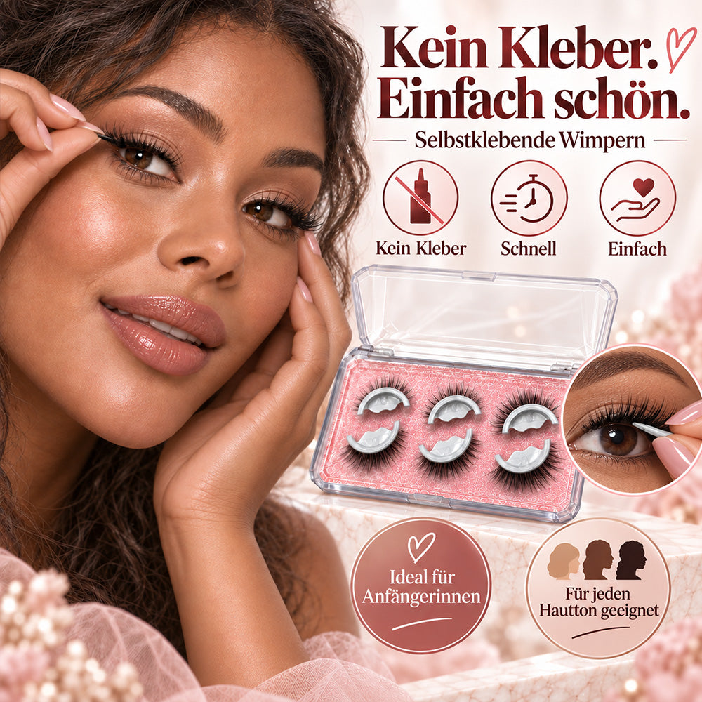✨Wiederverwendbare Selbstklebende Wimpern| Wacher Blick in 3 Sekunden👀– Ohne Kleber, Ohne Aufwand!