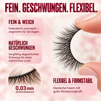 🌺Glue-Free Self-Adhesive Lashes – 3-Second, Natural & Reusable