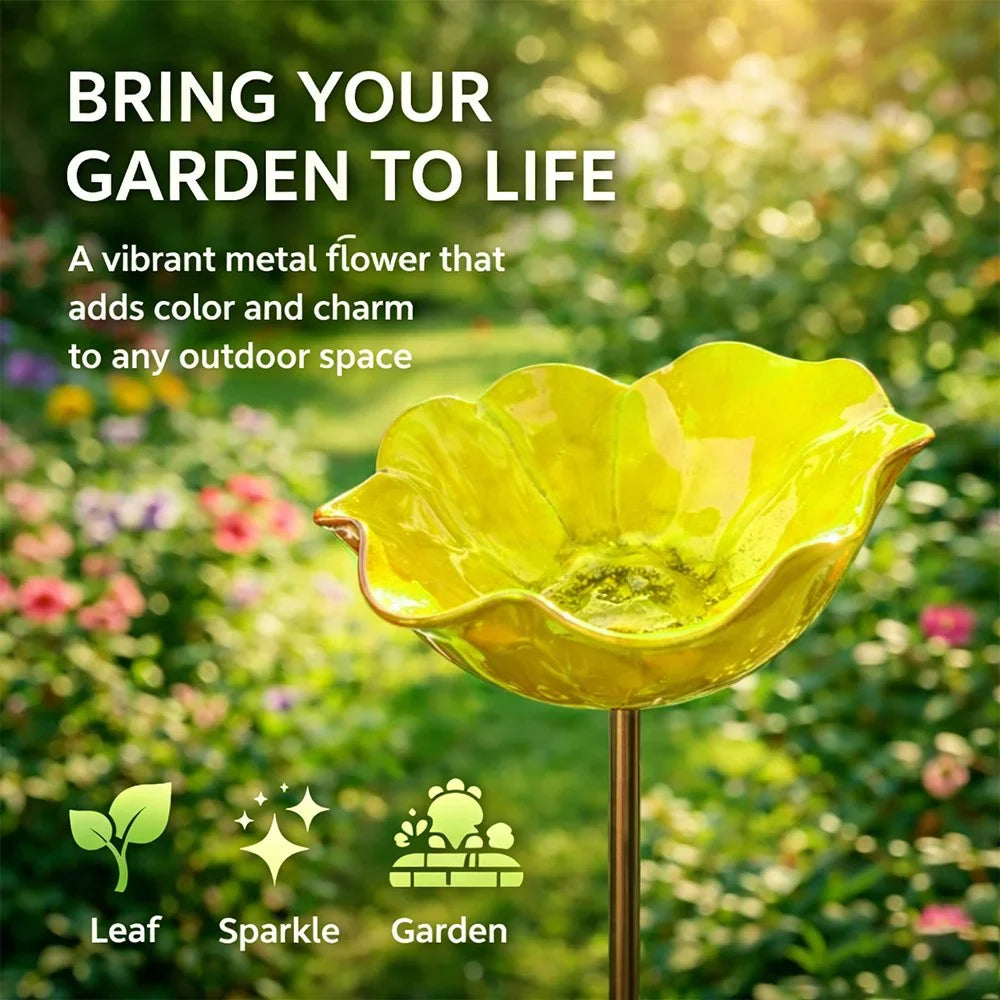 💖🎁 Geschenke zum Muttertag 2026 mit 49 % Rabatt 🎁Handgefertigter Metall-Gartenstecker mit Blume und Vogel 🐦