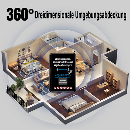 Leistungsstarkes Plug-In-Ultraschall-Nagetierabwehrmittel