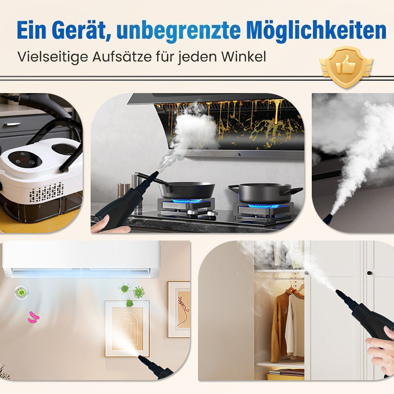 📢📢50 % Rabatt und versandkostenfrei !!!⏰Hochdruck-Dampfreiniger mit LCD-Display｜Vielseitig für Zuhause, Auto & Küche｜Effektiv gegen Fett & Bakterien✨