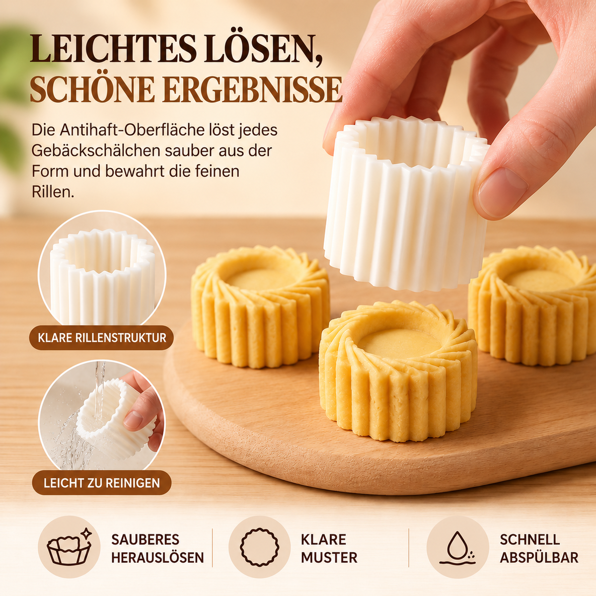 UPSELL🍪✨ Doppelseitige Teigform – Verschiedene Formen auf jeder Seite, perfektes Verschließen für Empanadas, Kekse und Teigtaschen 🍪👌