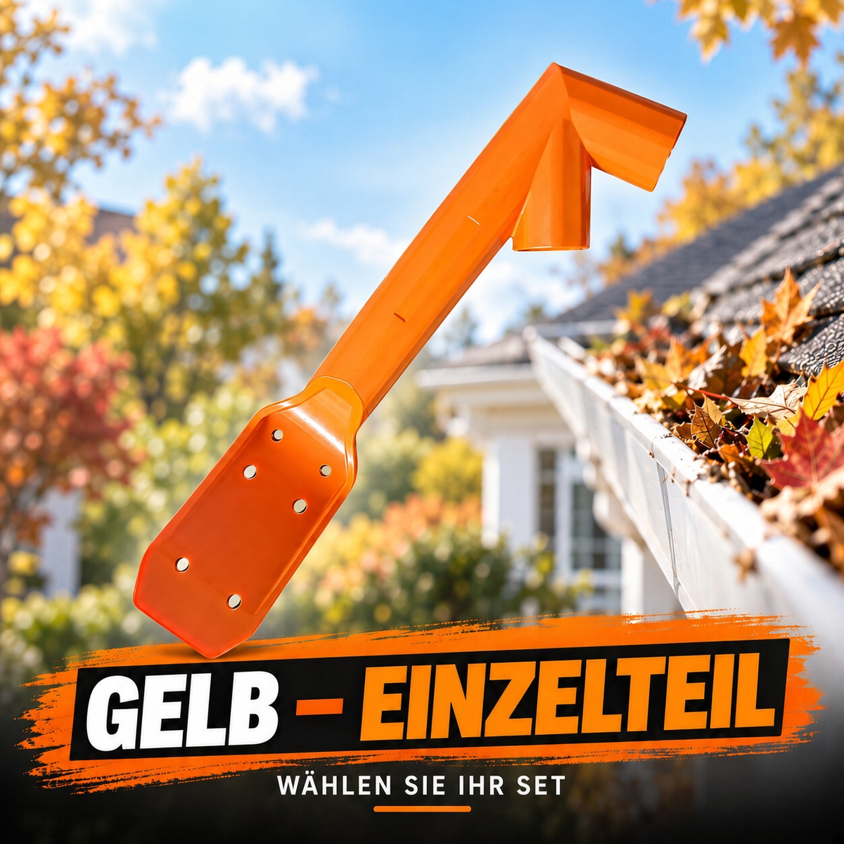 🧹 Verstellbare Dachrinnen-Schaufel – Sicheres Design Ohne Leiter Für Schnelle & Mühelose Entfernung Von Schmutz