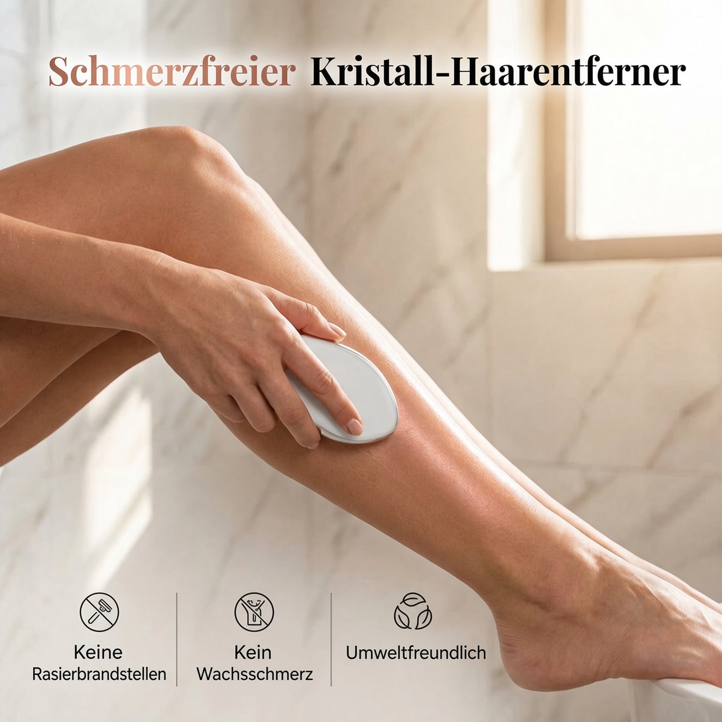 🥳2026 TOP-SELLER🥳💎Ergonomisches Haarentfernungsgerät mit Schutzhülle✨ Kristall-Haarentferner 🪒 Glatte Haut ohne Rasierer! ✨