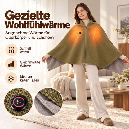 🔥 Weihnachtssale – 50 % RABATT! ❄️ Bleib den ganzen Winter warm – Tragbarer elektrischer Wärmeschal als Decke🎁