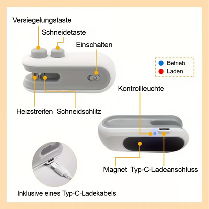 💥Neujahrsangebot 55% Rabatt💥✨Mini Siegelmaschine – 🧊Frisch halten -Remifa®