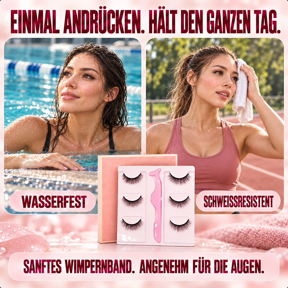 🌺Glue-Free Self-Adhesive Lashes – 3-Second, Natural & Reusable