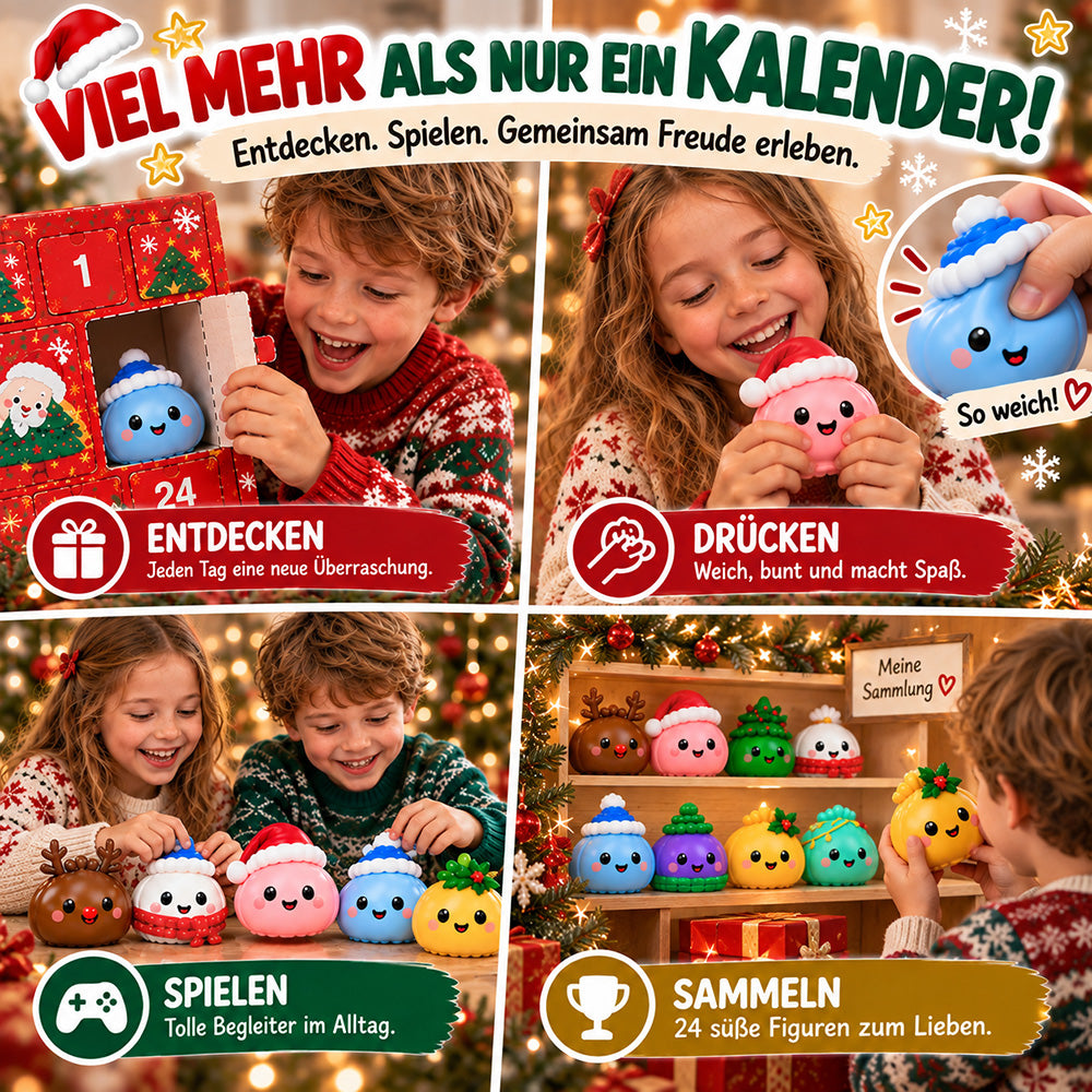 Squishy Dumpling Adventskalender 2026|24 einzigartige Knödel-Squishys, tausende Bestellungen weltweit, limitierte Auflage