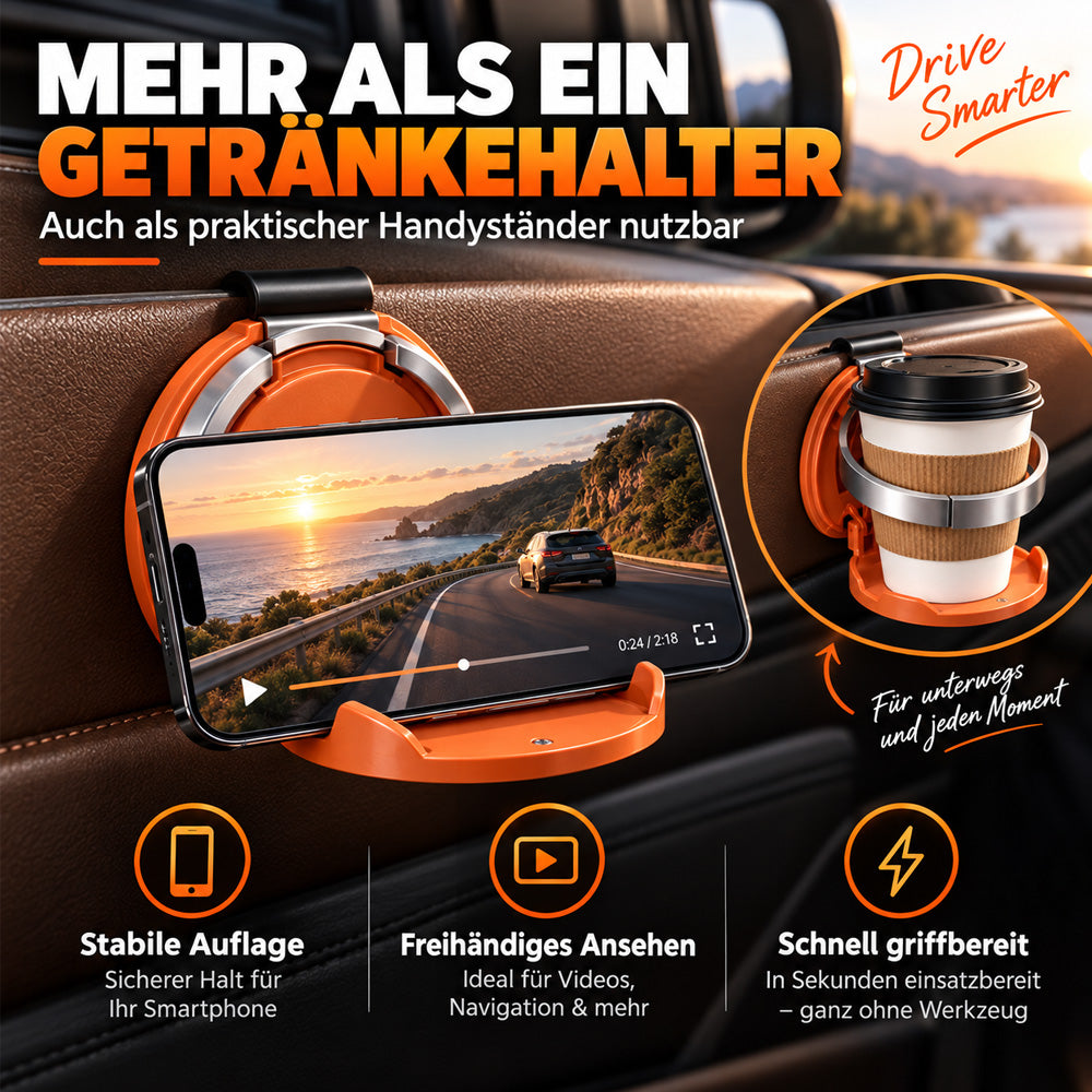 📢📢40% OFF !! ⏰Multifunctional Foldable Car Door Cup Holder Large Diameter Drink and Water Bottle Storage Rack