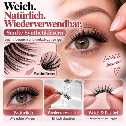 ✨Wiederverwendbare Selbstklebende Wimpern| Wacher Blick in 3 Sekunden👀– Ohne Kleber, Ohne Aufwand!